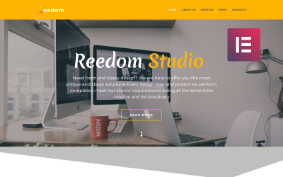 Reedom - Tema WordPress Elementor Multipurpose Minimal para Web Design Studio