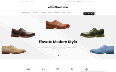 Shoetime - Modelo OpenCart para loja de sapatos