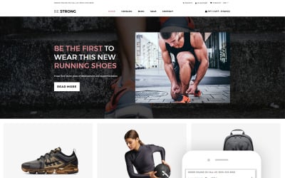 Be Strong - Sports, Outdoors &amp;amp; Travel Clean Shopify Theme