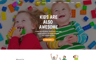 Bootstrap Sishu - Play and Elementary School Psd #76997