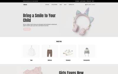 Bwear - Tema Shopify moderno per negozio di abbigliamento per bambini