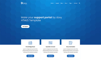 Doxy - Szablon witryny internetowej zawierającej wiedzę i dokumentację