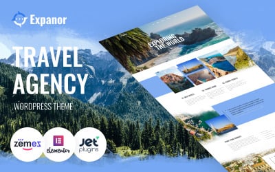 Expanor - многофункциональная современная тема WordPress Elementor для туристических агентств