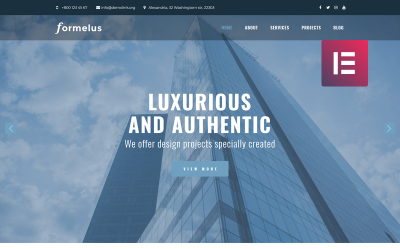 Formelus - многофункциональная современная тема WordPress Elementor для архитектуры