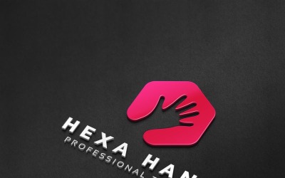 Hexagon Hand Logo Template