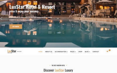 "LuxStar Hotel & Resort Booking" Responsive Joomla Template №76985