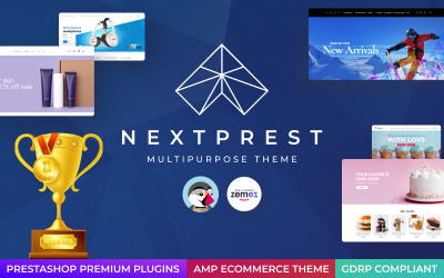 Nextprest - Webbplats E-handel Onlinebutik PrestaShop-tema