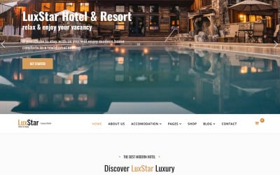 Šablona Joomla LuxStar Hotel & Resort Booking