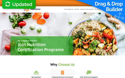 Healthline - Nutrition Landing Page Template
