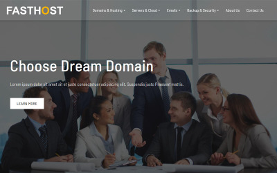 Fasthost - Шаблон веб-сайту для хостингу веб та доменів