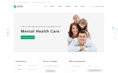 Responsive Lifetime - Psychologist Clean HTML Landing Page Template Açılış Sayfası #77145