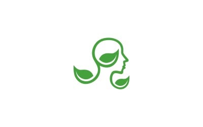 Szablon Logo człowieka roślin