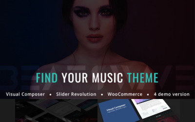 "Beatswave - Creative Music" thème WordPress adaptatif #77238