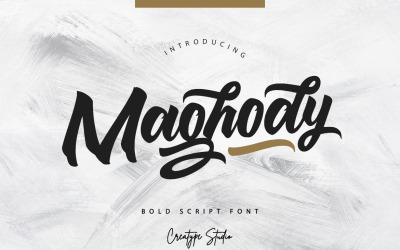 Carattere corsivo Maghody
