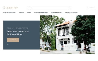 Golden Key - Real Estate Clean OpenCart Template