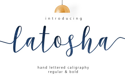 Latosha cursief lettertype