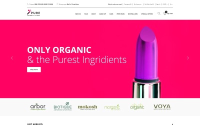 Pure - Modèle OpenCart de Beauty Supply Clean