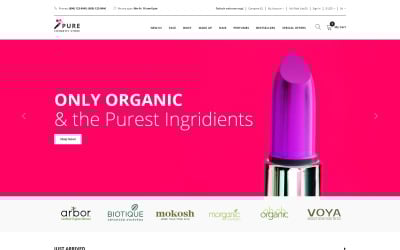 Pure - Plantilla OpenCart limpia de Beauty Supply