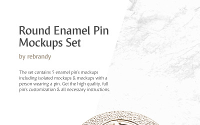 Round Enamel Pin Set product mockup