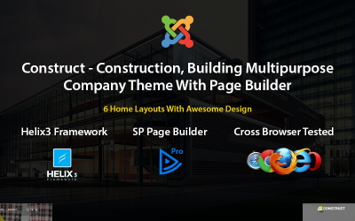 Šablona Joomla Construct - Stavba, Stavba