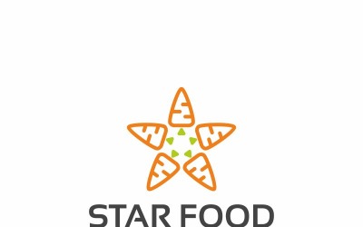 Star Vegan Logo Template