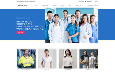 Uniform gebied - Meerdere pagina&amp;#39;s Clean Shopify-thema