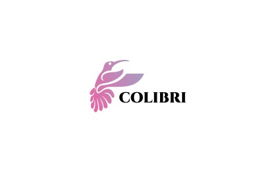 Colibri logotyp mall