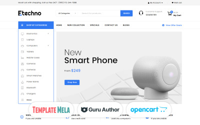 Etechno - Electronics Store OpenCart Template