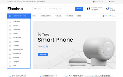 Etechno - Modello OpenCart per negozio di elettronica
