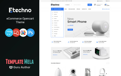 Etechno - OpenCart шаблон для магазина электроники
