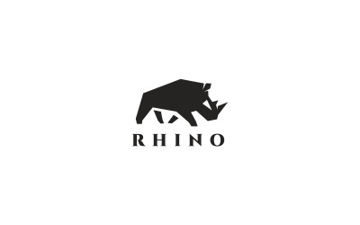 Modello di logo di rinoceronte