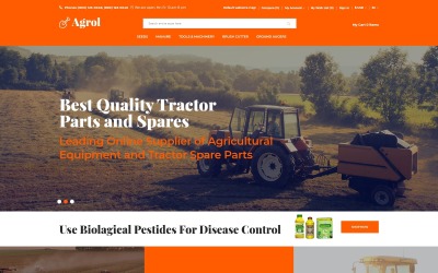 Agrol - Modelo OpenCart de criativo agrícola
