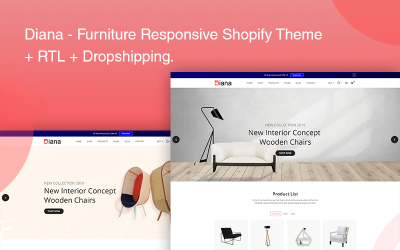 Diana - Möbelresponsivt Shopify-tema