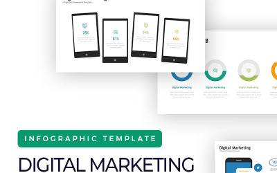Digital marknadsföringspresentation - Infographic PowerPoint-mall