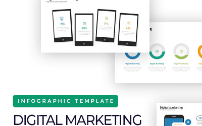 Digitális marketing prezentáció - Infographic PowerPoint sablon
