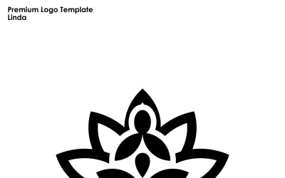 Meditáció lótusz logó sablon