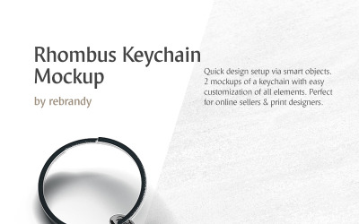 Rhombus Keychain product mockup