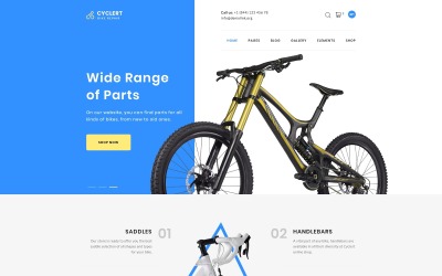 Website Vorlage namens "Cyclert- Cycling Multipage Clean HTML" #77402