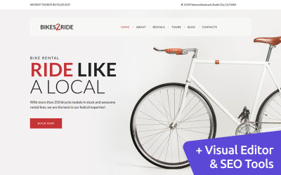 Bikes2Ride - шаблон Cycling Moto CMS 3