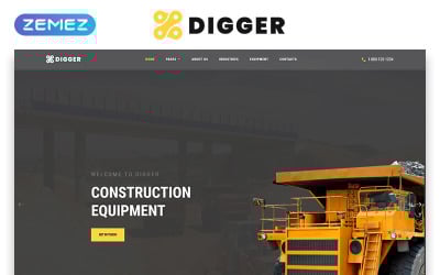 DIGGER - Modèle de site Web HTML classique multipage d&amp;#39;outils et d&amp;#39;équipement