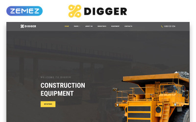 "DIGGER - Tools & Equipment Multipage Classic HTML Website Template" - адаптивний Шаблон сайту №77533