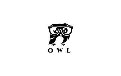 Geek Owl logó sablon