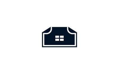Modèle de logo de maison en papier