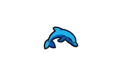 Modello di logo del delfino