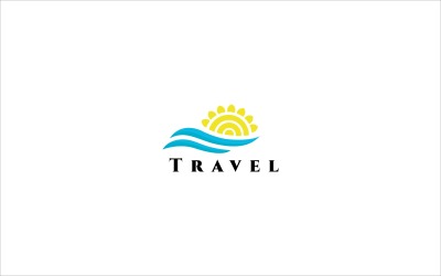 Modello di logo di viaggio
