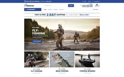 Naturas - Fishing ECommerce Classic Elementor WooCommerce Teması