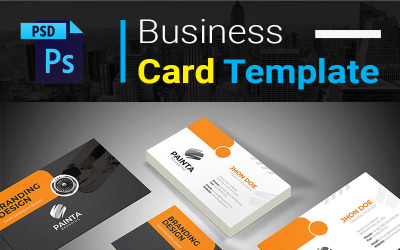 Orange Painta Business Card - Corporate Identity Template