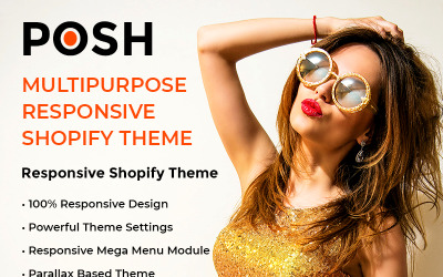 Posh - Enkelt, rent &amp;amp; minimalistiskt responsivt Shopify-tema