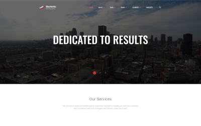 Responsive Marketic - Advertising Agency Ready-to-Use Clean HTML Web Sitesi #77547