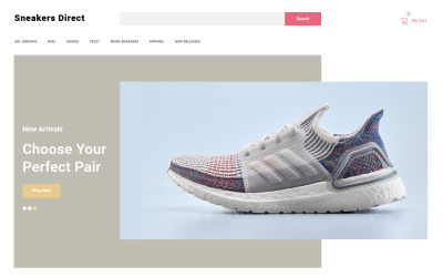 Sneakers Direct - modelo de OpenCart limpo para loja de moda